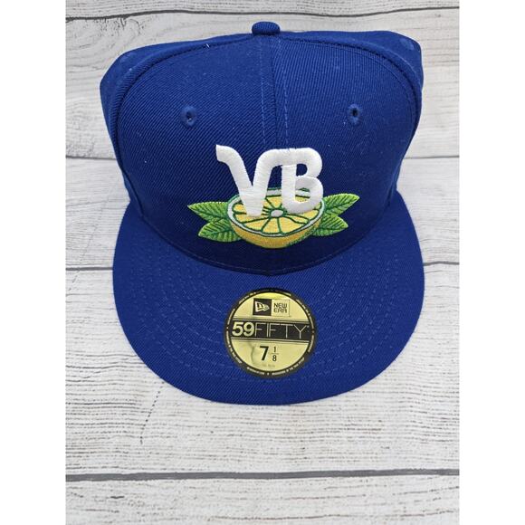 Vintage Vero Beach Dodgers Minor League Fitted New Era Hat Size 7 1/8 100% Wool - Picture 2 of 8